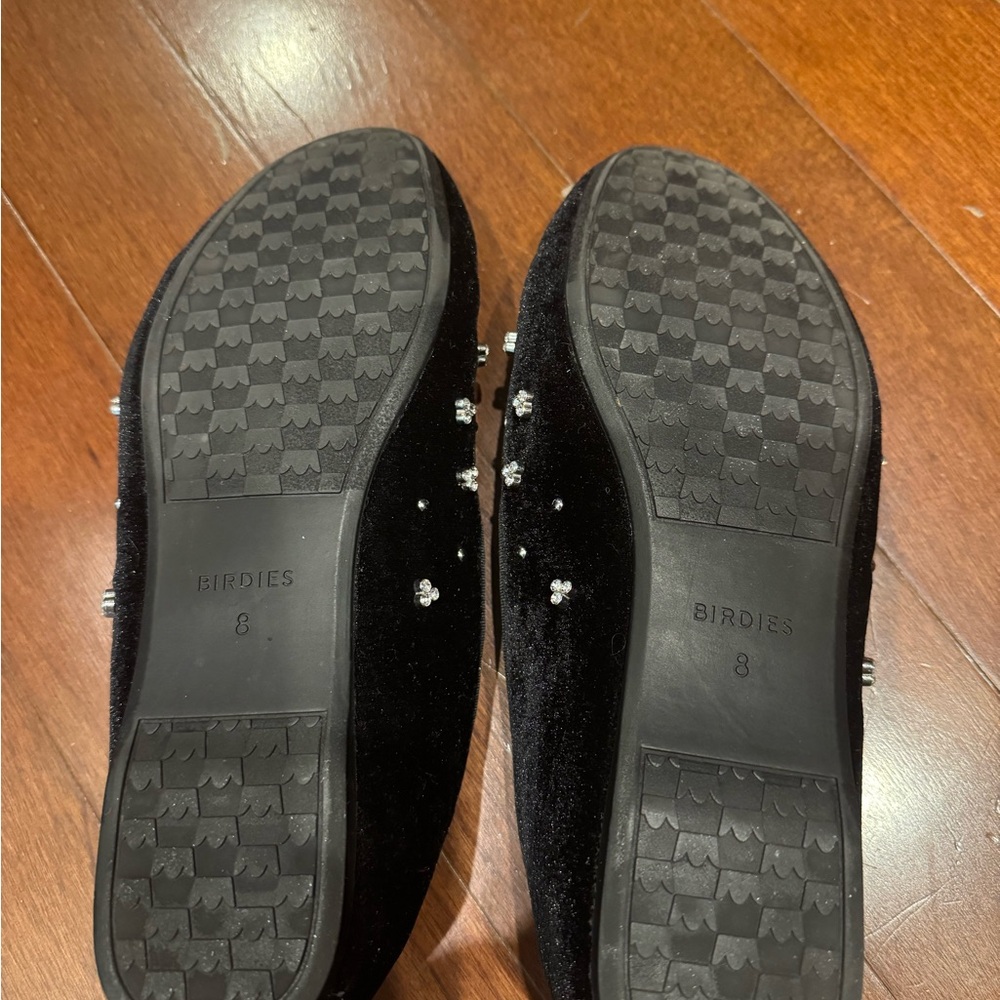 Birdies Black Velvet Loafers with Star Embellishments - Picture 5 of 5